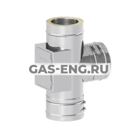 Тройник 87° для дымохода с противоположными входом и дверкой ревизии, Jeremias EDW11A купить в интернет-магазине промышленного оборудования в Санкт-Петербурге