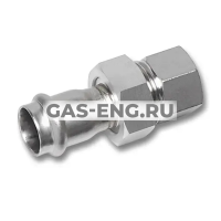 Соединитель-пресс NiroSan, ВПр-ВР, плоское уплотнение, тип 9330GMVA, Sanha купить в интернет-магазине промышленного оборудования в Санкт-Петербурге