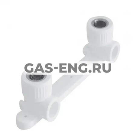 Угольник PPR 90° комбинированный с креплением двойной (под смеситель) ВР, RTP (РосТурПласт) купить в интернет-магазине промышленного оборудования в Санкт-Петербурге