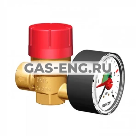 Клапан предохранительный с манометром Prescomano, Flamco купить в интернет-магазине промышленного оборудования в Санкт-Петербурге