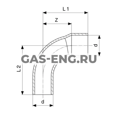 Угольник 90° однораструбный под пайку медный, модель 95092, Viega купить в интернет-магазине промышленного оборудования в Санкт-Петербурге