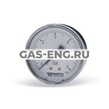 Манометр аксиальный MAS (F+R150), подключение сзади, Watts купить в интернет-магазине промышленного оборудования в Санкт-Петербурге
