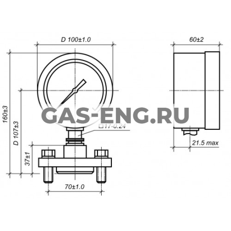 Манометры виброустойчивые МТП-100/1-ВУМ купить в интернет-магазине промышленного оборудования в Санкт-Петербурге