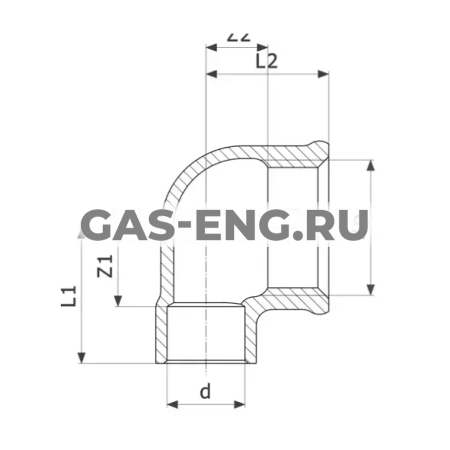 Угловой переход (угольник переходной) 90° пайка-внутренняя резьба, модель 94090G, Viega купить в интернет-магазине промышленного оборудования в Санкт-Петербурге