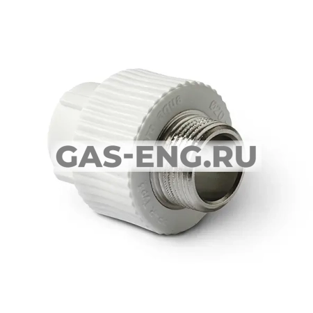Муфта PPR комбинированная, с наружной резьбой, БЕЛЫЙ, Pro Aqua купить в интернет-магазине промышленного оборудования в Санкт-Петербурге