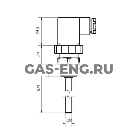 Датчик температуры погружной MBT 3250, Danfoss купить в интернет-магазине промышленного оборудования в Санкт-Петербурге