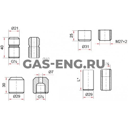 Бобышка из углеродистой стали купить в интернет-магазине промышленного оборудования в Санкт-Петербурге