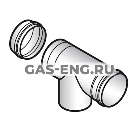 Тройник DN 80 мм с лючком для ревизии, De Dietrich купить в интернет-магазине промышленного оборудования в Санкт-Петербурге